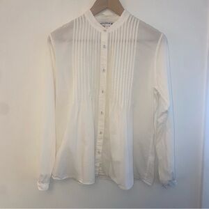 Ines de la Fressange x Uniqlo Pintuck Long Sleeve Blouse S
